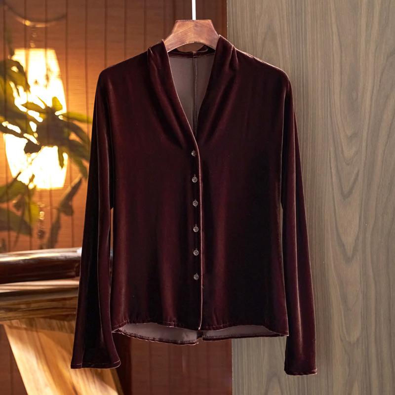 Blouses | Dames Fluwelen blouse