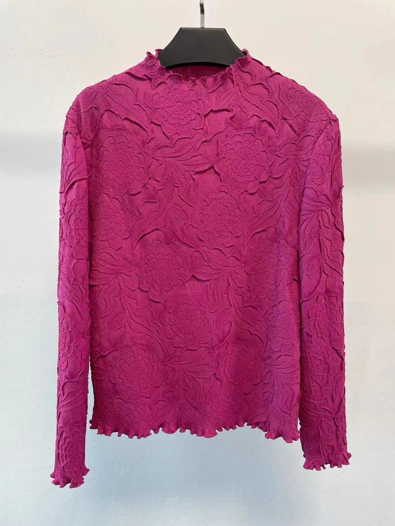 Blouses | Dames Zijden top met veren