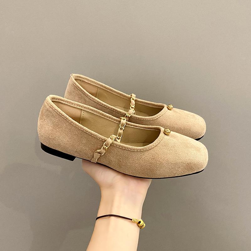 Platte Schoenen | Dames Fluwelen loafers